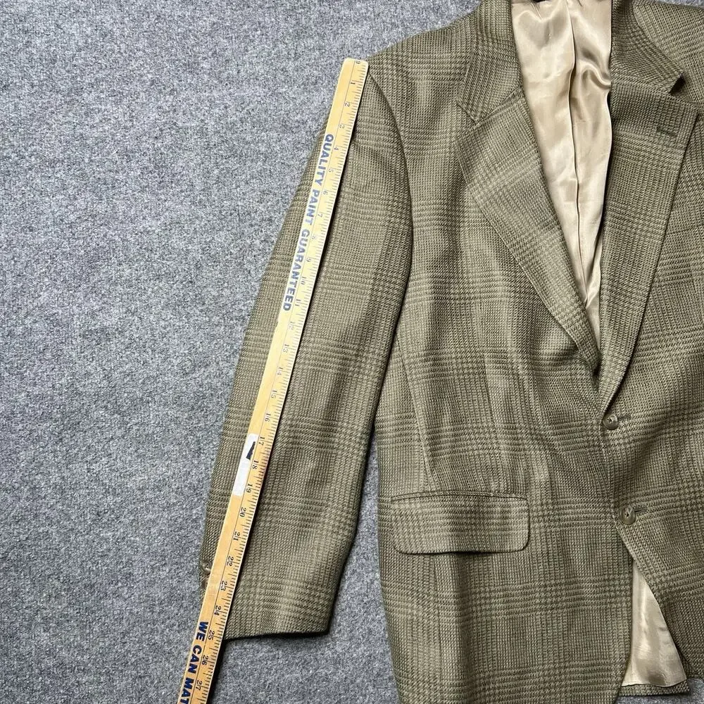 Vintage Burberrys Blazer Mens 41 Houndstooth Wool Single Breasted Notch 2-Button